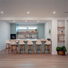 A cozinha, vista de perto.