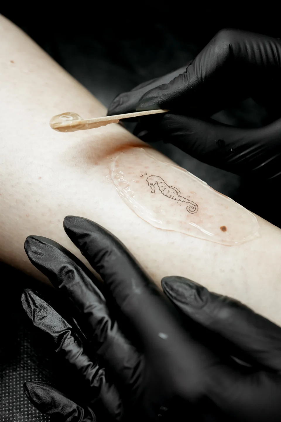 Tatuagem realizada por alunos da Academy.