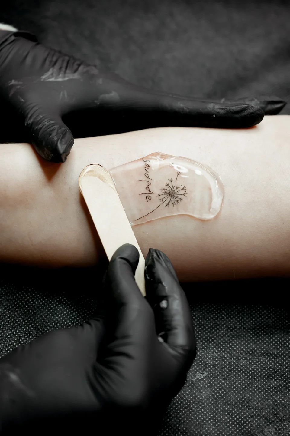 Tatuagem realizada por alunos da Academy.