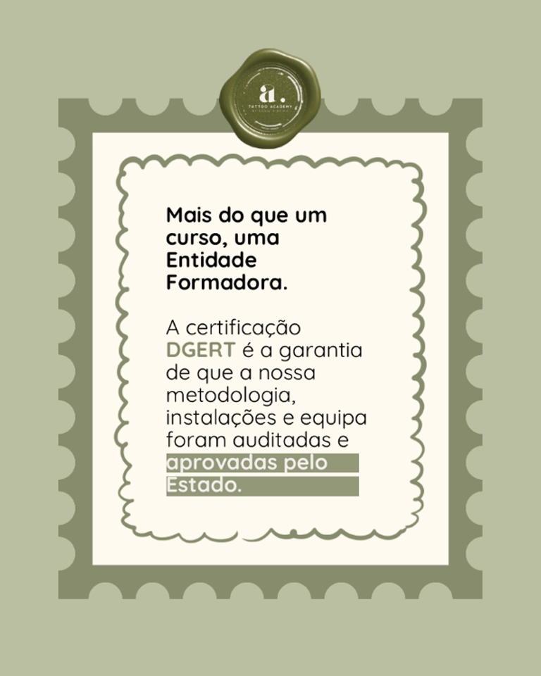 Sónia Ribeiro Tattoo Certificado DGERT
