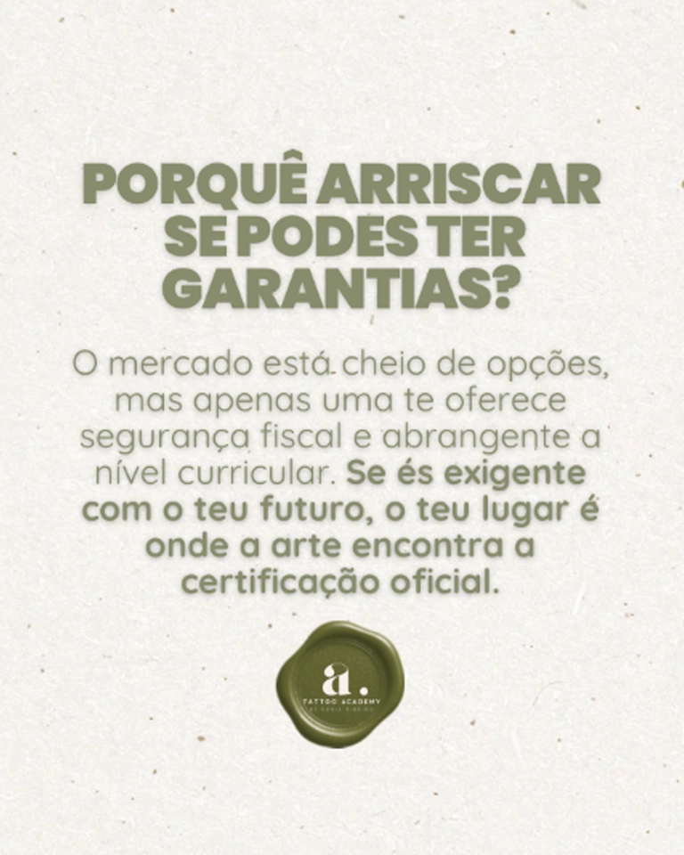 Sónia Ribeiro Tattoo Certificado DGERT